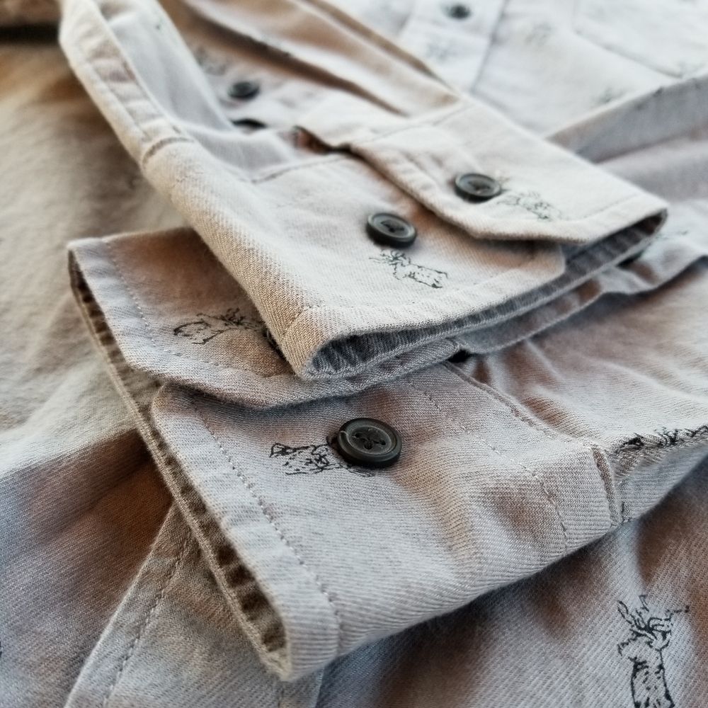 Banana Republic Luxe Flannel Deer Button Shirt - Picture 8 of 10